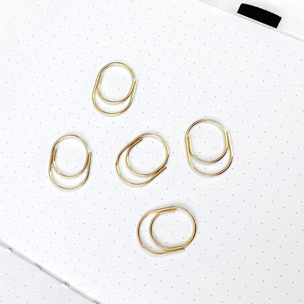 CHUBBY GOLD PAPER CLIPS