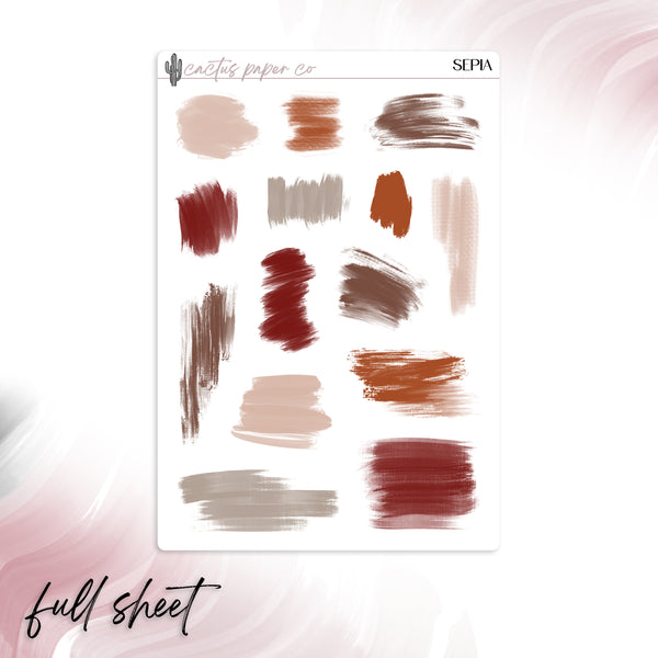 SEPIA MINI BRUSH STROKES