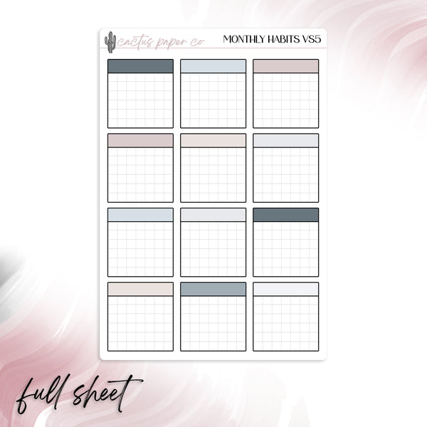 PLANNER BASICS MONTHLY HABITS VS5