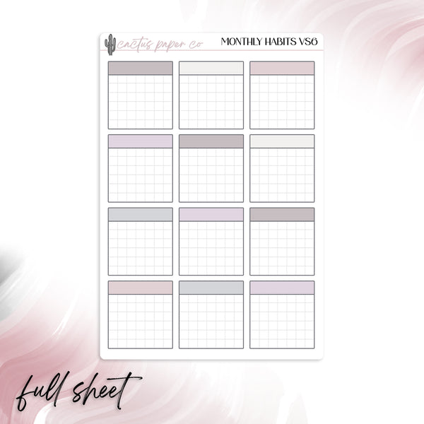 PLANNER BASICS MONTHLY HABITS VS6