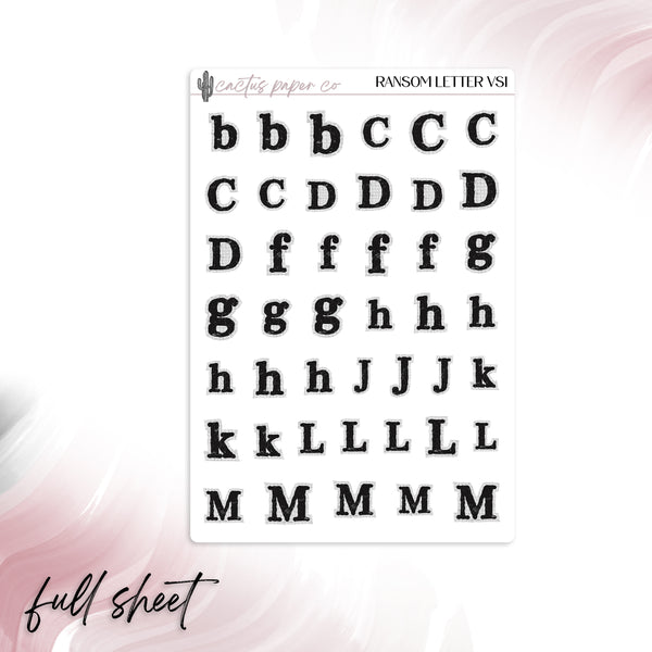 RANSOM LETTER VS1