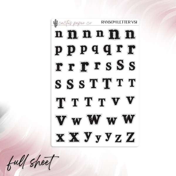 RANSOM LETTER VS1