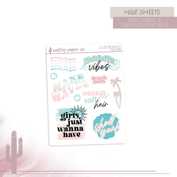 JUST BEACHY QUOTES - Cactus Paper Company